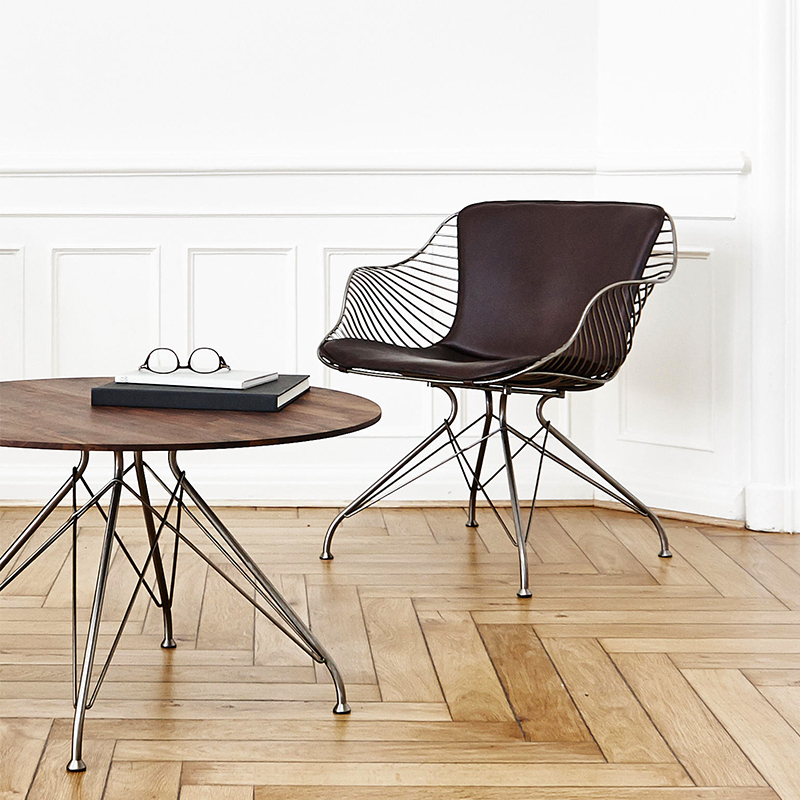 Nordic Leisure Creative Modern Brief Backrest Iron Art Chair Loft Designer Cafe Dining Chair