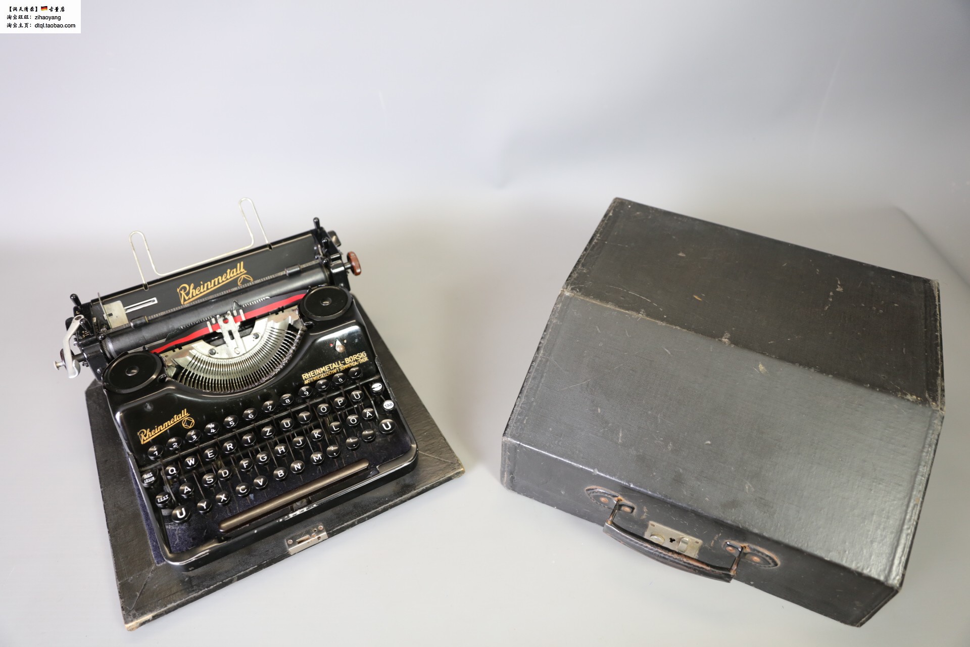 1930s German Rheinmetall Antique Mechanical Typewriter Well-functioning Technology Antique