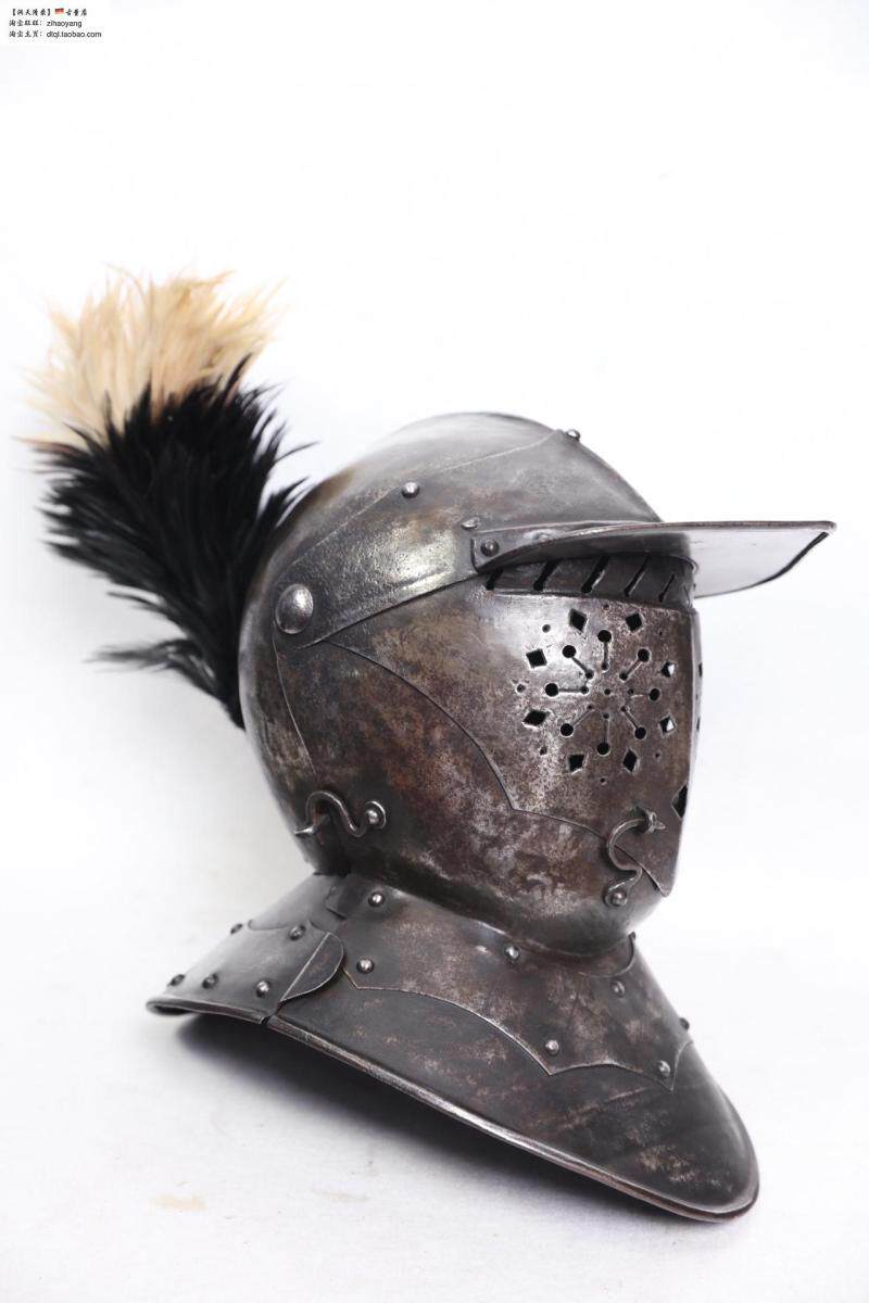 (German Collection) 16th Century Cuirassier Antique Metal Hard Hat Genuine Collection