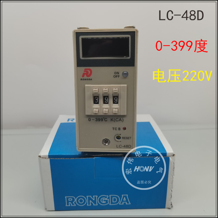 Rongda RONGDA dialecup number of temperature control table temperature controller LC-48D K type 399 degrees