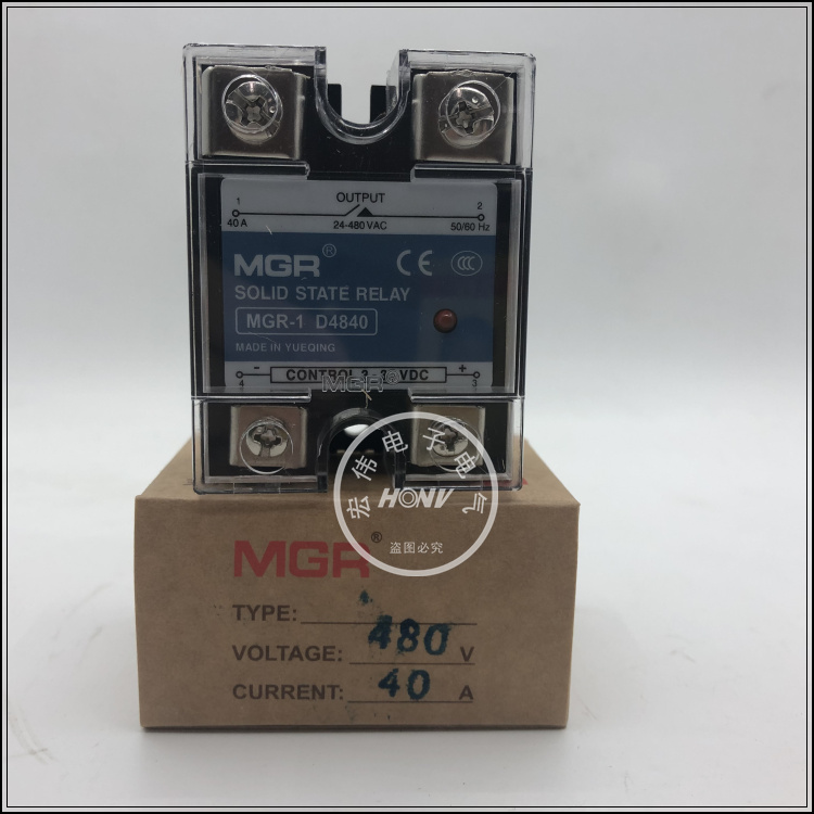 Yueqing Meigel solid state relay 40A solid state relay MGR-1 D4840 DC control AC