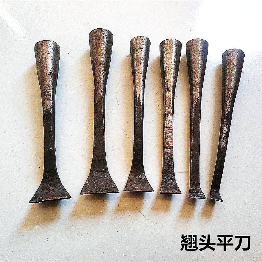 Dongyang Zhihui carving knife woodworking root carving carving knife hollow knife wood carving knife deep carving knife blanking head flat knife
