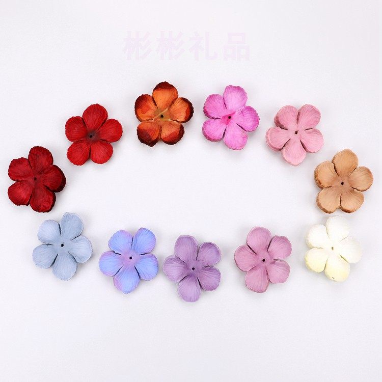 Diameter 6 5cm irregular five petals Peach Blossom Plum Blossom Petals Handmade DIY Material Famous CLOTHING HEAD FLOWER-Taobao