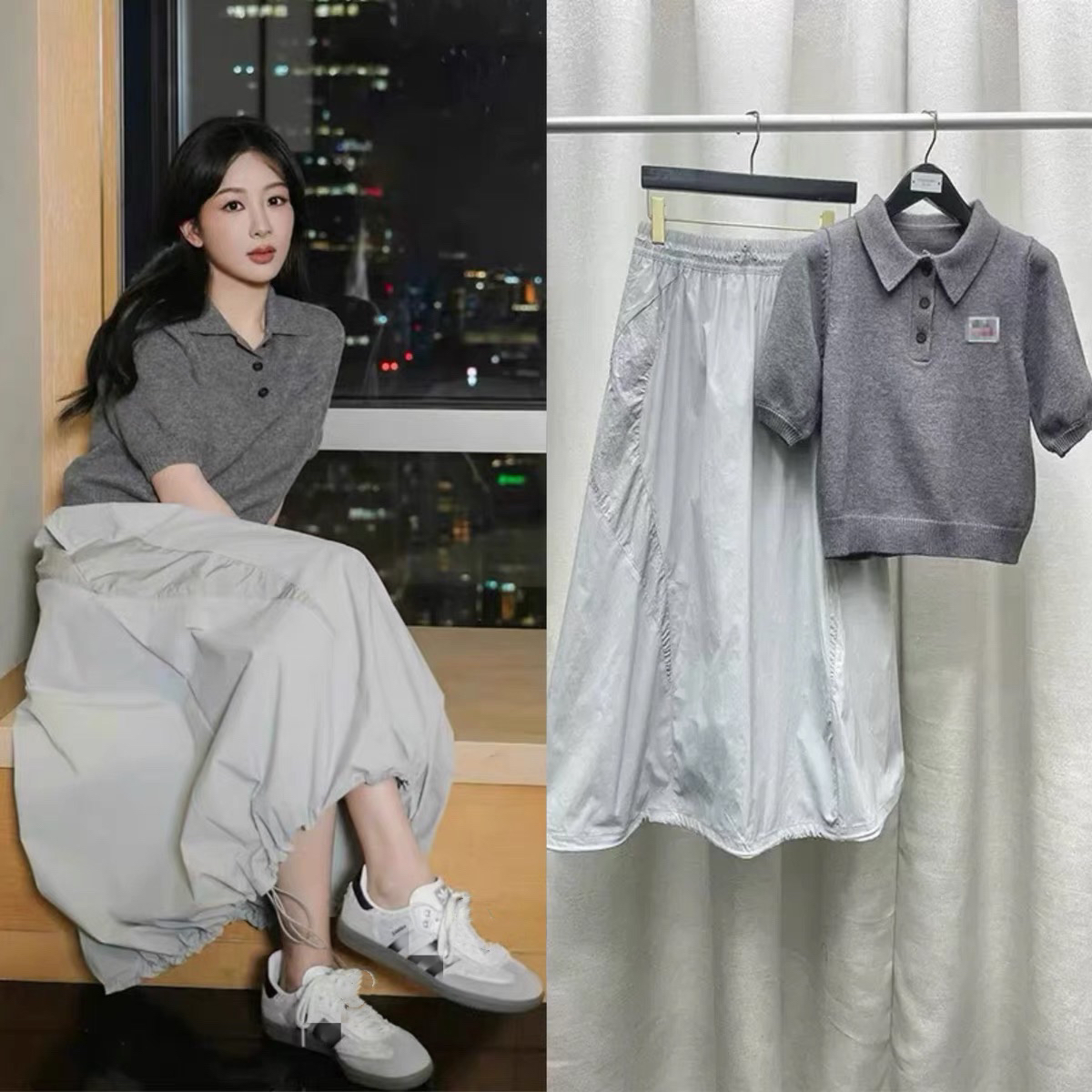 楊子星同型グレードローストリング作業服スカート女性夏2025新作バドミントンレジャーロングスカート