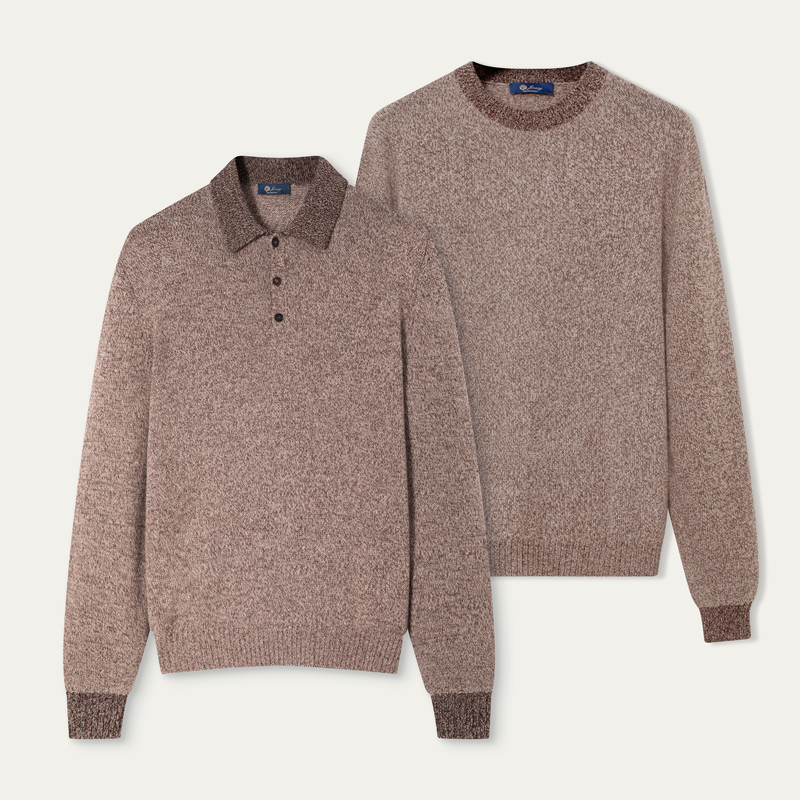 Jersey Zhenqi Luxury Lp Style 100% Wool Floral Yarn Soft and Skin-Friendly Holiday Unisex Polo Shirt Knitted Sweater