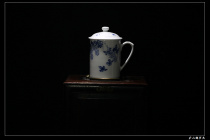 Curved handle straight mouth mid-lid cup Jingdezhen Gaogong Cao Dabing hand-painted blue and white plus color all kinds of teacups customized by Wei Roger