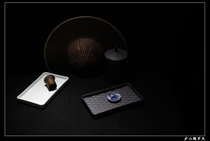 Two black and white tea trays new original new simple European tea tray elements also live Jingdezhen flower tea set