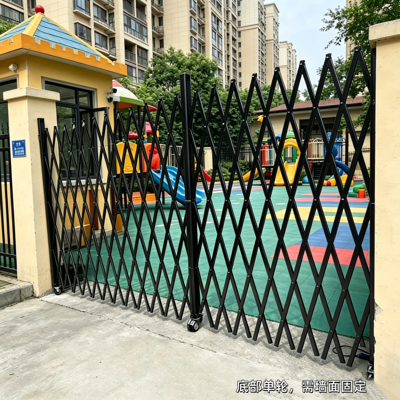 Stainless Steel Manual Retractable Sliding Door Movable Retractable Fence Factory School Entrance Barrier Parking Space Isolation Barrier