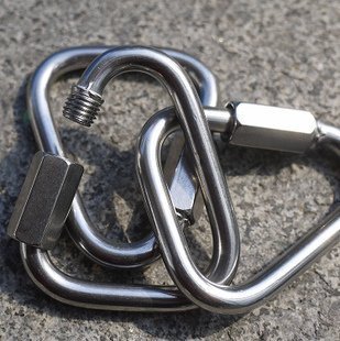 316 stainless steel carabiner climbing lock hammock special hanging buckle safety buckle triangle buckle connection buckle high load bearing
