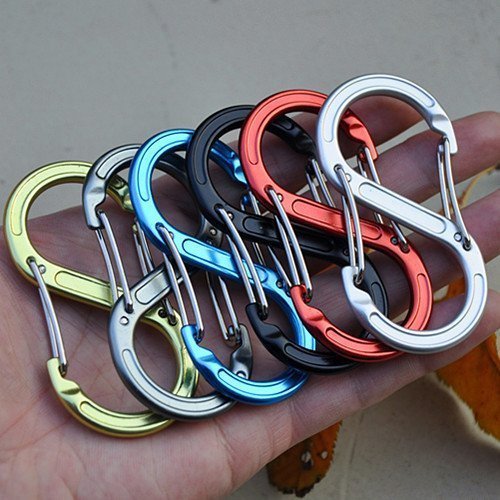 Load-bearing 200KG aluminum alloy forged 8 word buckle S buckle Outdoor carabiner Quick hanging hook Hanging buckle S hook
