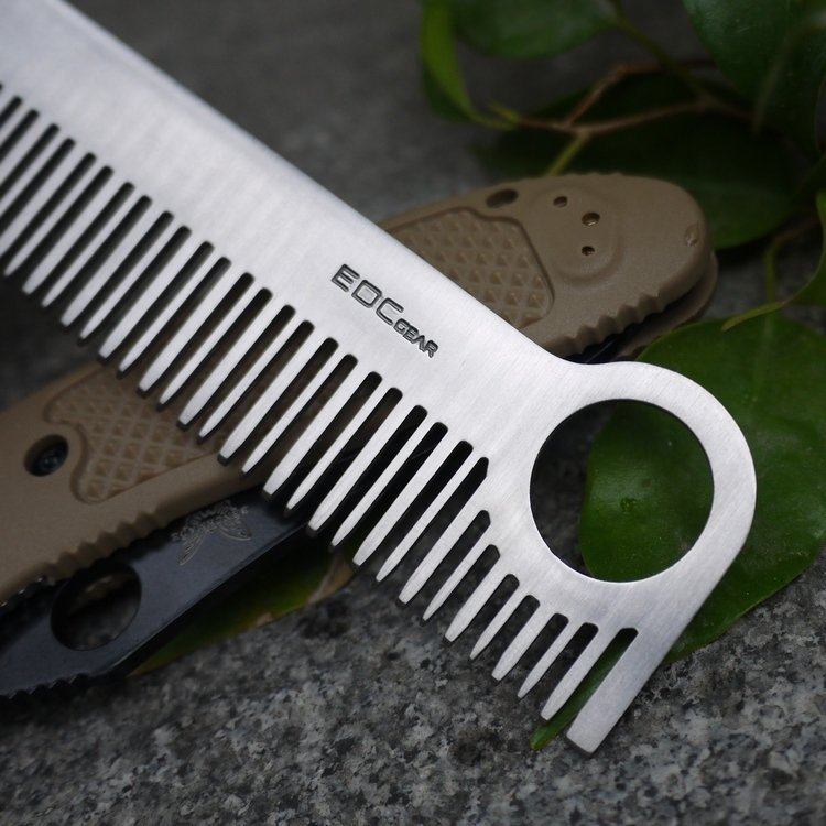 Tactical hair comb comb high strength stainless steel and titanium material for men and women for EDCGEAR