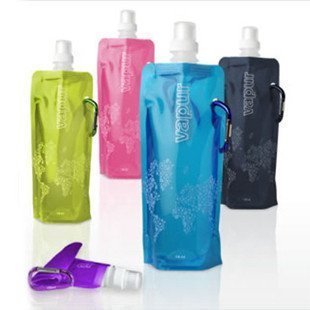 Vapur folds water bottle outdoor plastic bag 480ml ultra light kettle summer cup equipped with multi-color