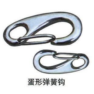 S2470 Egg Chain Lock Key Chain Spring Hook Hook Hook Hook 316 Stainless Steel High Load Bearing Mountaineering