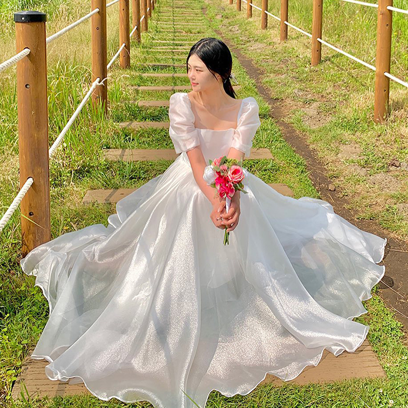 2022 new bridal brigade slapping light wedding dresses Sengas at large, princess gowns with little subfairy dresses in summer