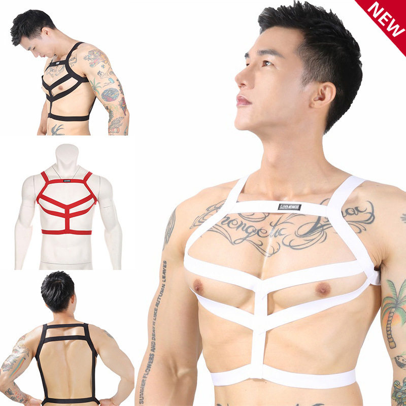 Men's one-piece fit Gbeam belly band Tight Fit Underwear Bar Trampoline shoulder strap Baby Bag Chest Strap Comrades