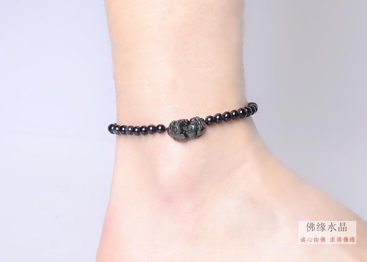 Ánh sáng mở may mắn mã não đỏ mã não color màu mắt an toàn mắt cá chân nữ vận chuyển trong năm nay vòng chân bạc nữ đẹp