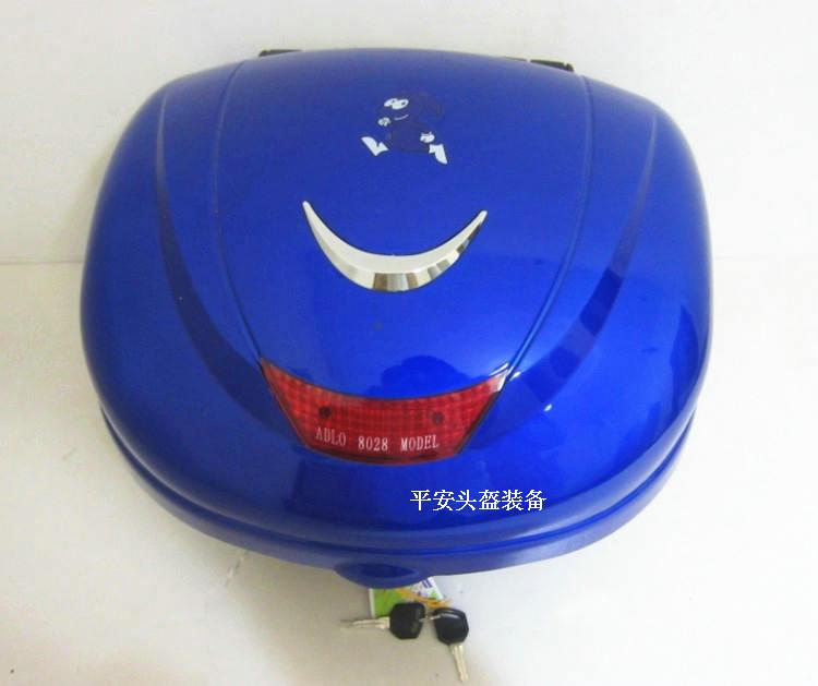 Xác thực tình yêu xe 8028 đuôi hộp xe máy đuôi hộp lưu trữ thân cây màu xanh có thể đặt mũ bảo hiểm đầy đủ mặt - Xe gắn máy phía sau hộp thùng đựng đồ xe máy giá rẻ