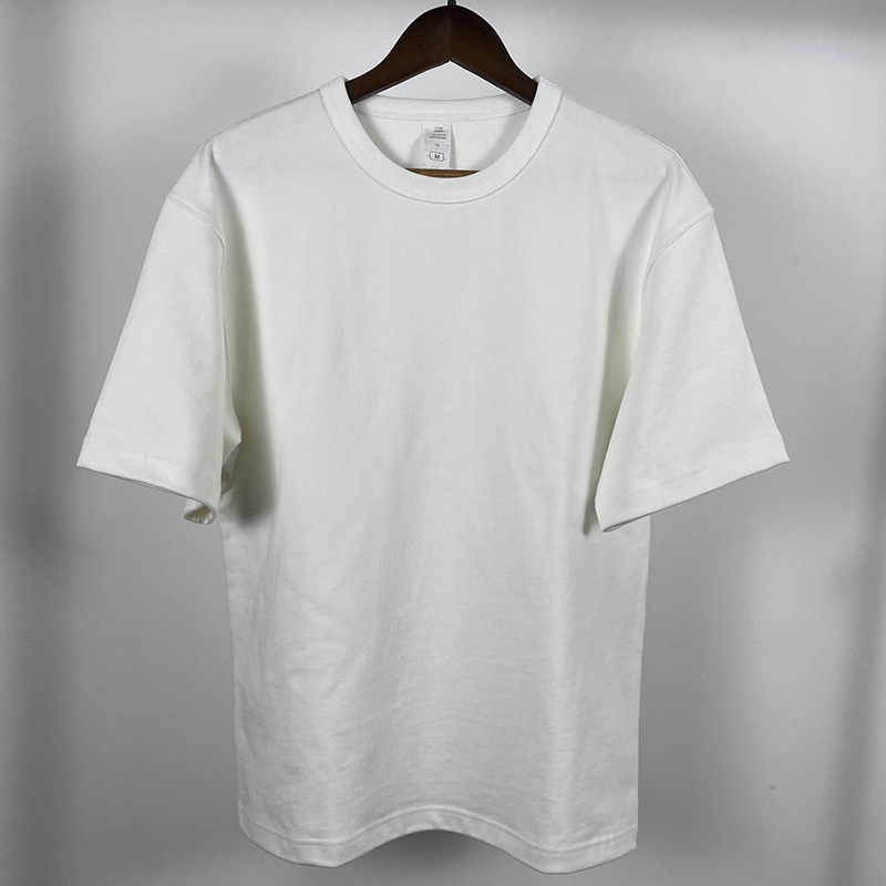 American Style 500g Heavyweight T-Shirt for Men, Short-Sleeved, Thickened, Loose Fit, Large Size, Autumn and Winter, Small Neckline, Round Neck, Half-Sleeve Base Shirt
