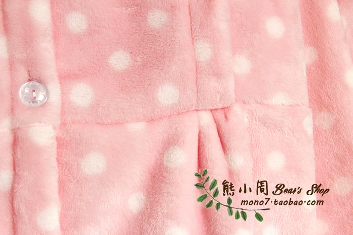Miễn phí vận chuyển dễ thương mềm mại mùa đông ấm áp dày flannel san hô nuôi con bằng sữa mẹ nhốt dịch vụ tại nhà bộ đồ ngủ - Giải trí mặc / Mum mặc