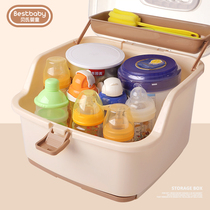 Baby bottle storage box large drying rack portable baby supplies tableware storage box drying rack dustproof flap