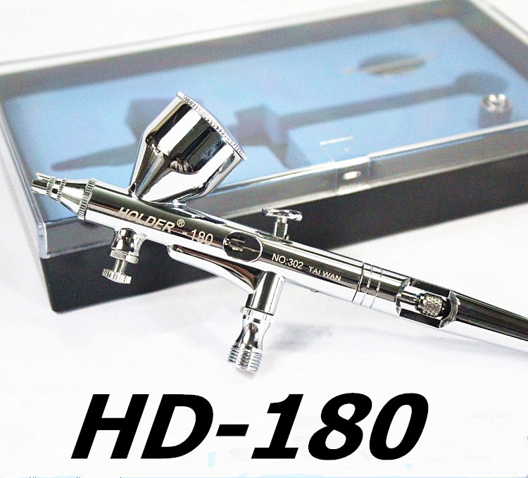 HD-180 Airbrush Double Action External Adjustment 0.2mm Precision Nozzle Gundam Model On Color Paint Spray Gun OEM