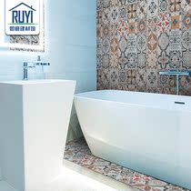 Vintage tiles Villa garden Anti-slip wear-resistant parquet Antique tiles 600x600 toilet Bathroom Balcony