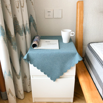 Simple modern bedside table cloth cotton linen hipster washing machine refrigerator universal cover towel dust cloth Nordic