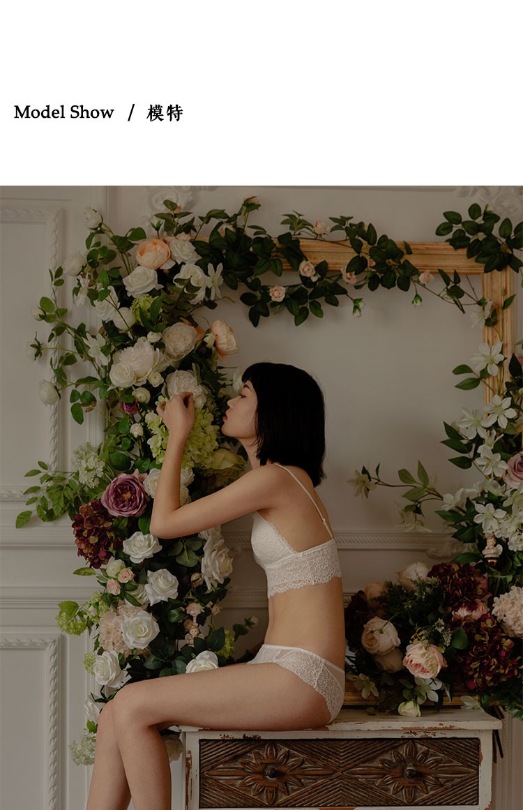 Boots Pháp bra bra set không có vòng thép ren ngực nhỏ ngực phẳng ngực tam giác đồ lót rỗng đồ lót phụ nữ đồ lót calvin klein nữ chính hãng