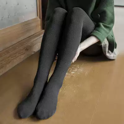 Under the boots 100D stockings women's spring and autumn micro-press vertical stripe pantyhose women's matte medium thickness black pantyhose socks