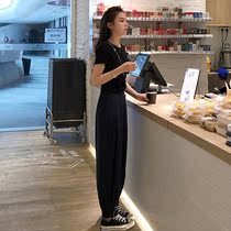 Sandro Vicari Sports Casual Fashion Suit Women High Waist Broadlegged Pants Foreign Air Display Slim two sets of summer