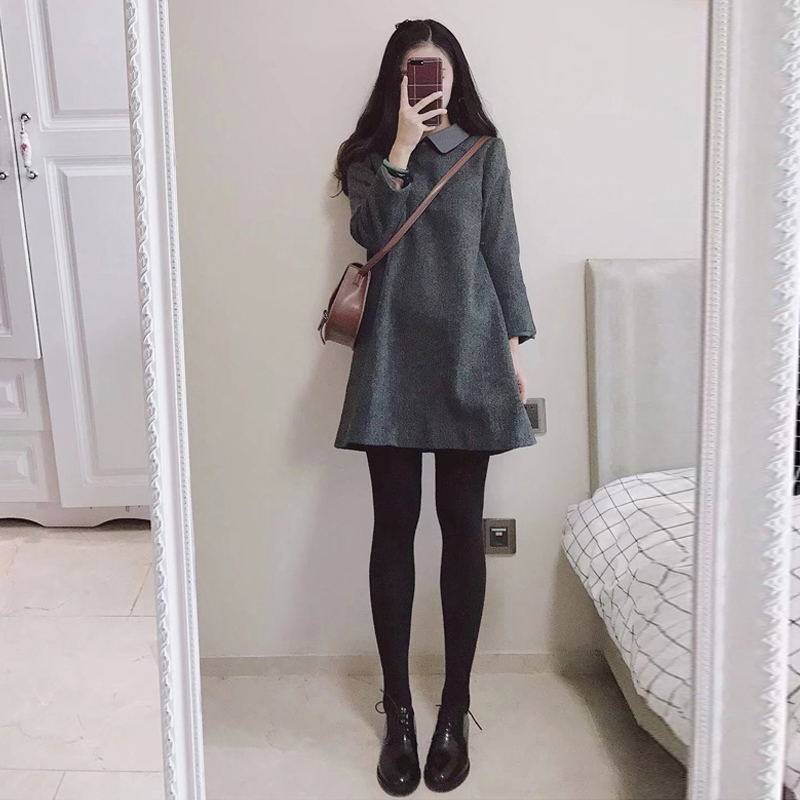 Sandro Vicari Grey Ocean Dress Woman Spring Autumn 2021 New Fashion Straight Drum Slimmer And Slim Dresses