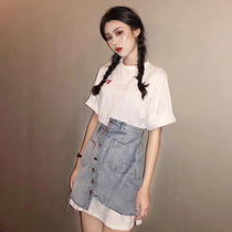 Sandro Vicari fashion suit dress women 2021 new ocean gas minus age t Cowboy Dress Slim two sets