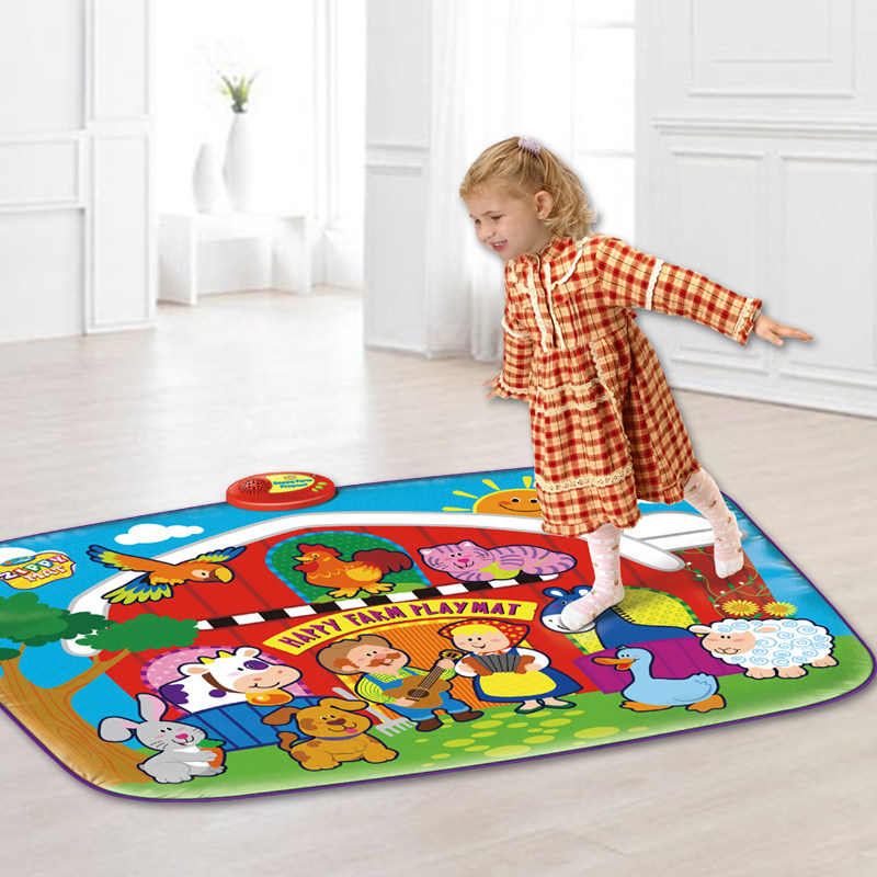 zippymat kids baby baby sports crawling blanket my farm music crawling blanket mat toy gift
