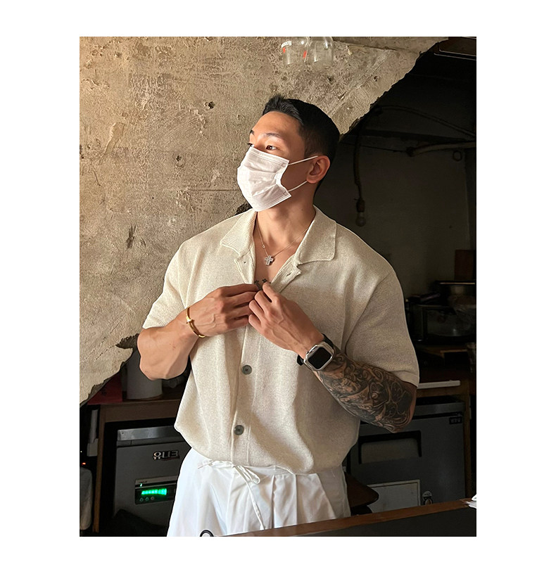 Летняя тонкая трикотажная трендовая элитная футболка polo, короткий рукав, в американском стиле 