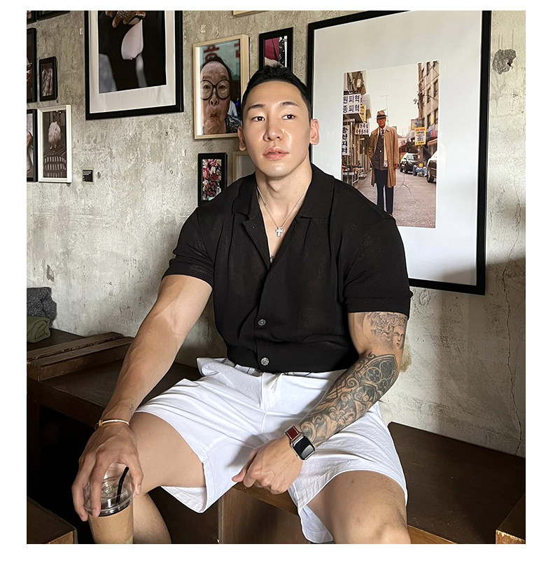 Летняя тонкая трикотажная трендовая элитная футболка polo, короткий рукав, в американском стиле 