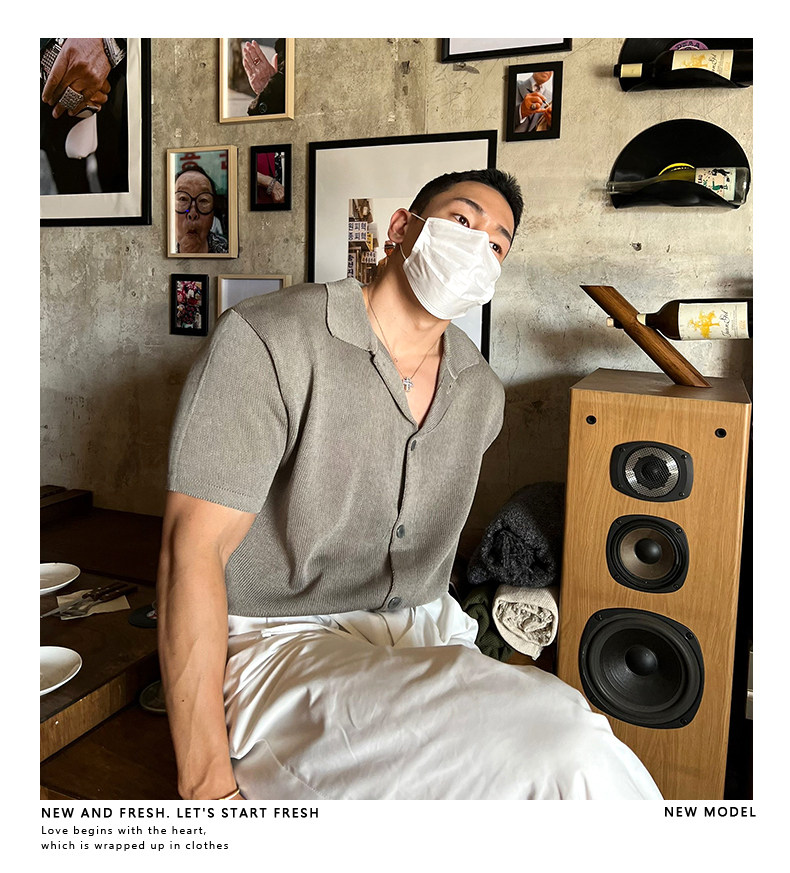 Летняя тонкая трикотажная трендовая элитная футболка polo, короткий рукав, в американском стиле 