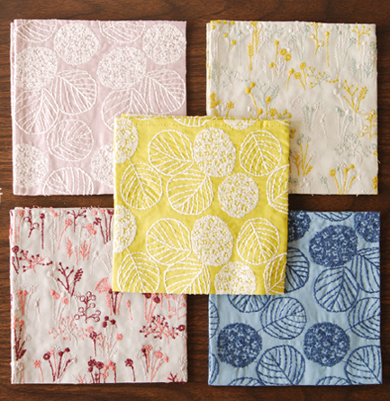 Japanese writer embroidered tea towel meal pad decorative cloth core handkerchief