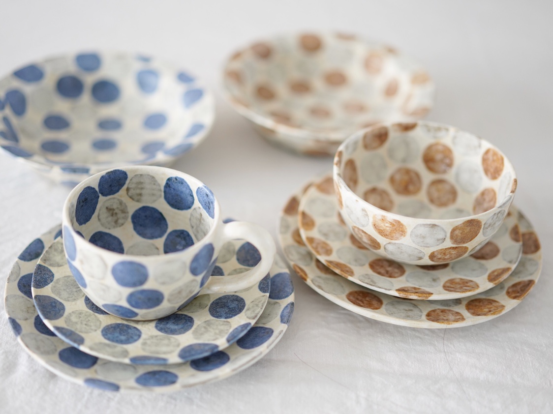 Japanese ceramist's hand for water jade Po Point Cup Dish Bowl Sweet Bowl