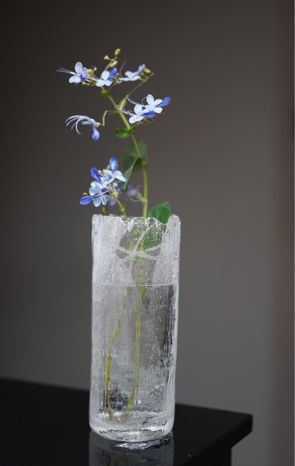 Japanese glass writer Arakawa Naoya hand-made stream vase flower pot