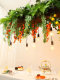 Persimmon Pendant Light Bar Counter Lamp Retro Festive Pastoral Style Homestay Restaurant Cafe Window Shop Plant Pendant Light