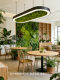 Modern Simple Oval Chandelier, Moss Lamp, Restaurant Leisure Area, Water Bar, Office Area, B&B, Shop Lighting Fixtures