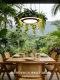 Creative Circular Plant Lights for Guesthouses, Western Restaurants, Leisure Areas, Shops, Southeast Asian Offices, Sunrooms, and Forest-Style Pendant Lights