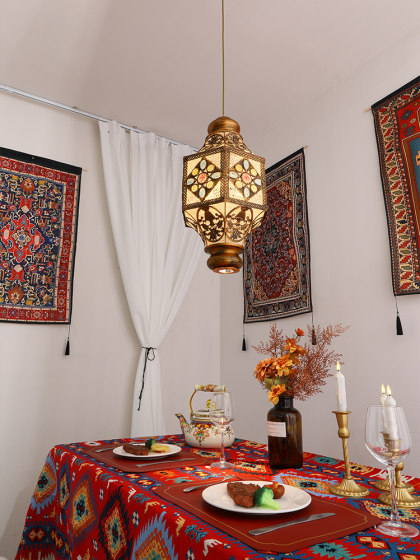 Xinjiang Restaurant Retro Chandelier Thai-Style Southeast Asian Homestay Ethnic Style Exotic Style Homestay Corridor Decorative Lighting Fixtures