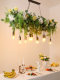 Plant-Shaped Dining Table Pendant Light, Western Restaurant Light, Milk Tea Shop, Dessert Shop, Flower Shop, Trendy Restaurant, Long Table Light, Bar Counter Light