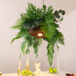 Card Holder Pendant Light, Creative Plant Pendant Light, Restaurant Dining Table, Hot Pot Restaurant, Coffee Shop, Forest Style, Southeast Asian Green Plant Pendant Light