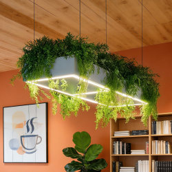 Rectangular Leisure Area Chandelier Office Lamp Modern Simple Green Plant Tea Room Restaurant Coffee Shop Commercial Decorative Lamp