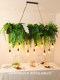 Forest-Style Green Plant Restaurant Bar Counter Pendant Light, Sunroom Dining Table Tea Room Restaurant Light, High Atmosphere Lighting for Homestay and Cafe