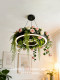 French-Style Pastoral Rose and Green Plant Pendant Light for Trendy Restaurants, Commercial Use, Homestays, Instagram-Style Bakeries, and Flower Shops, Ambiance Lighting