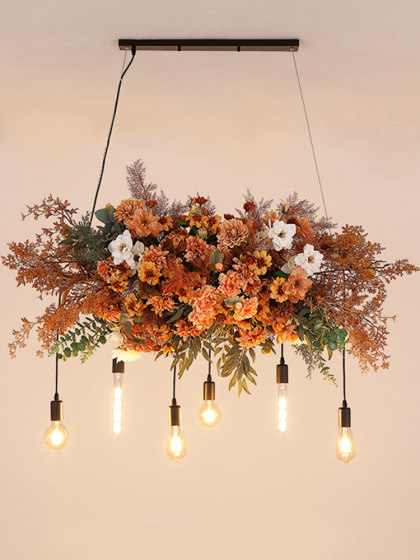 Bar Counter Chandelier, Creative Floral Lamp, Restaurant Dessert Shop Courtyard Bed and Breakfast Decorative Lamp, Party Table Plant Lamp
