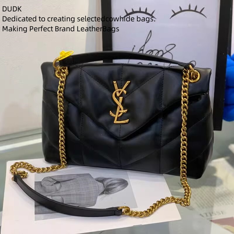 French Dudk Chain Luxury Genuine Leather Stylish Large Bag Fashion Trendy Underarm Bag New Casual Shoulder Handbag for Women